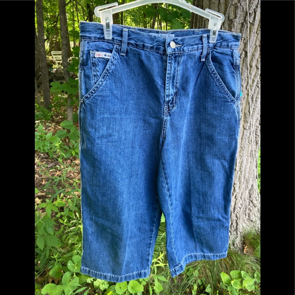 I.e.i. Workwear denim shorts-painter pants style
